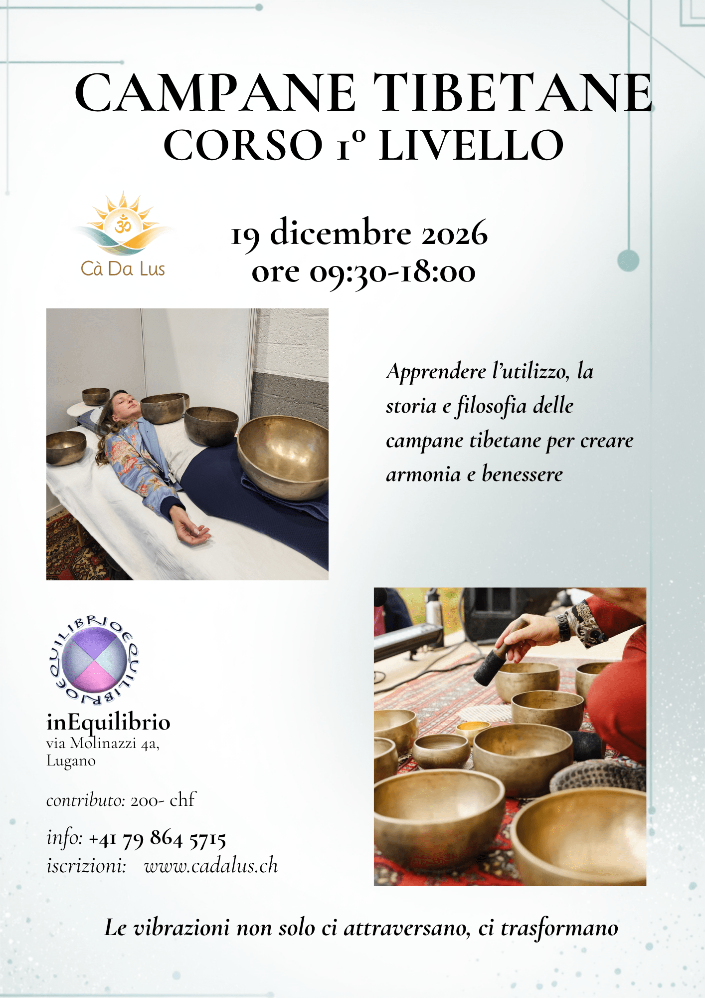 Corso Campane Tibetane 1° livello - Lugano