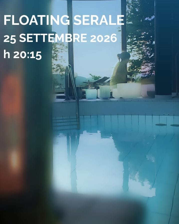 Piscina panoramica di Hotel Serpiano sul Lago di Lugano, location dell'evento floating e campane tibetane