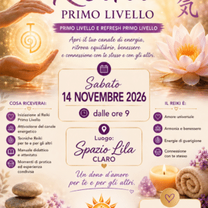 Corso Reiki 1° livello - Claro